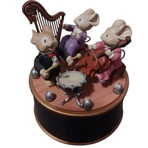 Enesco Vtg Mini  Mousecians Musical Band Collectible Rotating Display